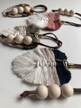 Load image into Gallery viewer, Car Charm Feather Macrame